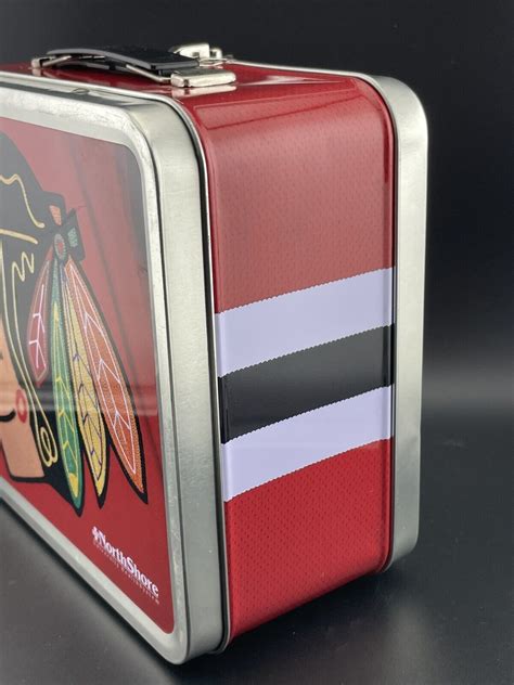 Chicago Blackhawks Metal Lunch box Great Condition. 